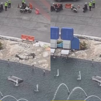 Viral Mobil Nyemplung ke Kolam Bundaran HI