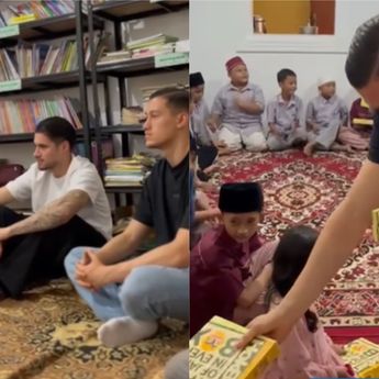 Sebelum Balik ke Eropa, Idzes, Diks dan Romeny Kunjungi Panti Asuhan