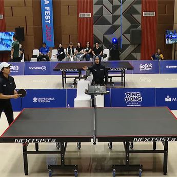 Abraham/Desmona Jadi Runner Up Usai Kalah dari Metro TV di Ping Pong Media Championship
