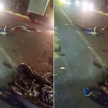 Viral Bus Tabrak Motor di Tegal, Satu Tewas