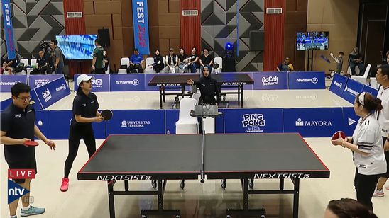Abraham/Desmona Jadi Runner Up Usai Kalah dari Metro TV di Ping Pong Media Championship