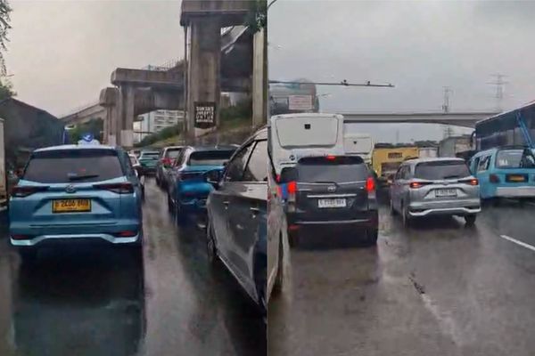 Banjir Rendam Cawang, Lalu Lintas Lumpuh dan Macet Parah

