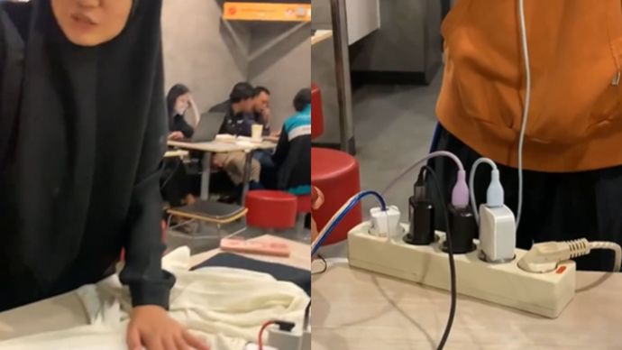 Lampung Mati Listrik 15 Jam, Perempuan Ini Menyetrika Baju di Tempat Gak Biasa