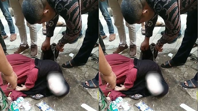 Diduga Ketahuan Mencuri, Emak-emas Ini Malah Pura-pura Pingsan