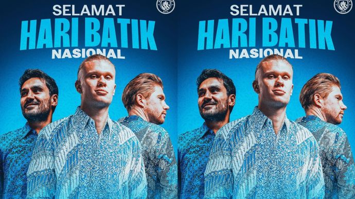 Manchester City Ucapkan Hari Batik Nasional