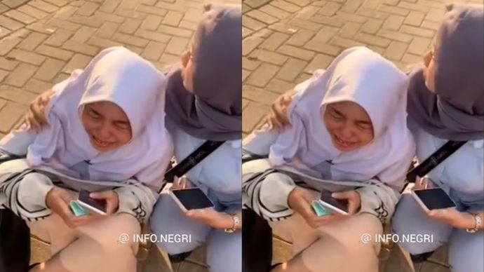 Tangis Wanita Ini Pecah Usai Motor yang Terparkir Hilang di Perpustakan Lampung