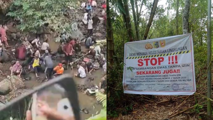 Viral Penemuan Emas di Sungai Desa Kilang Lombok Timur Kini Sudah Ditutup