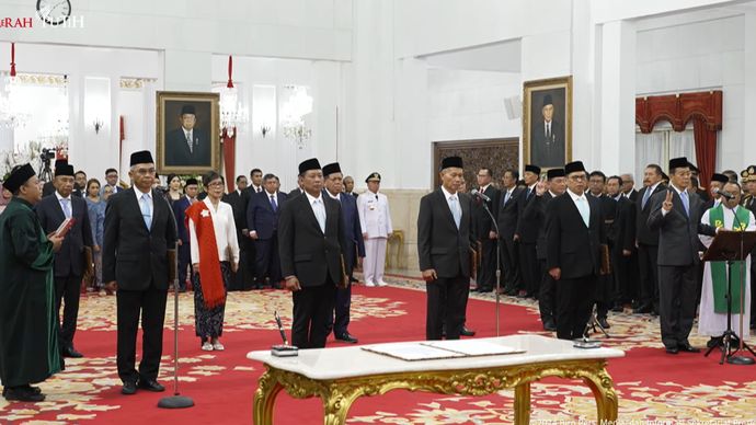 Prabowo Lantik Pimpinan dan Dewas KPK 2024-2029