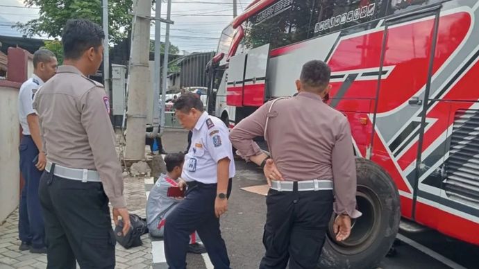 KNKT-Dishub Periksa Sistem Pengereman Bus yang Alami Kecelakan di Kota Batu