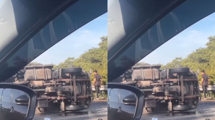 Kecelakaan Beruntun di Tol Jagorawi Arah Bogor KM 23