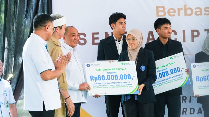 Beri Pendidikan Berkualitas, BPJS Ketenagakerjaan Dorong Penerima Beasiswa Bisa Kuliah Di IPB University