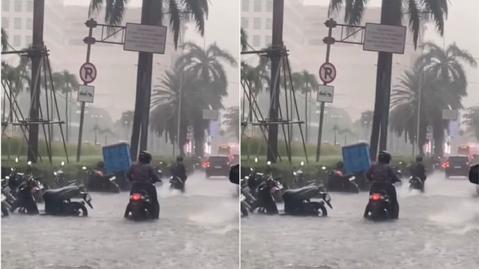 Banjir depan Mall Senayan City