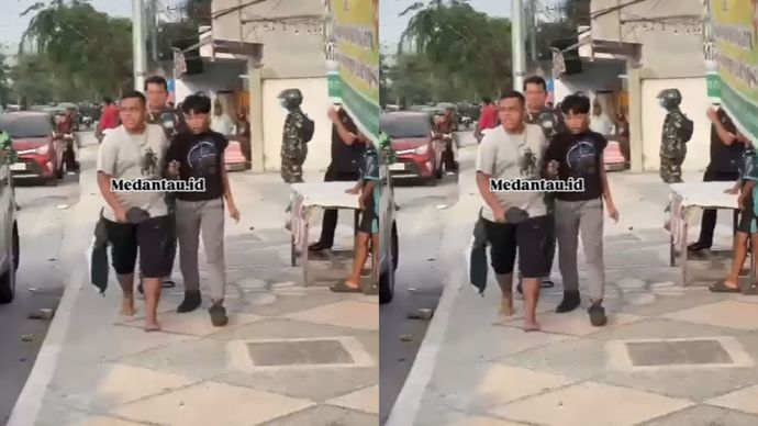 Viral Anggota TNI dan Warga Tangkap Geng Motor di Medan
