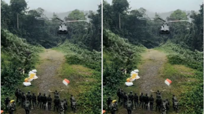 Ini Cara TNI Dapat Kiriman Logistik di Tengah Hutan Papua