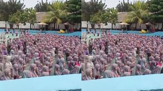 Viral Ukhti-ukhti Sholawatan di Kolam Renang Tuai Kecaman