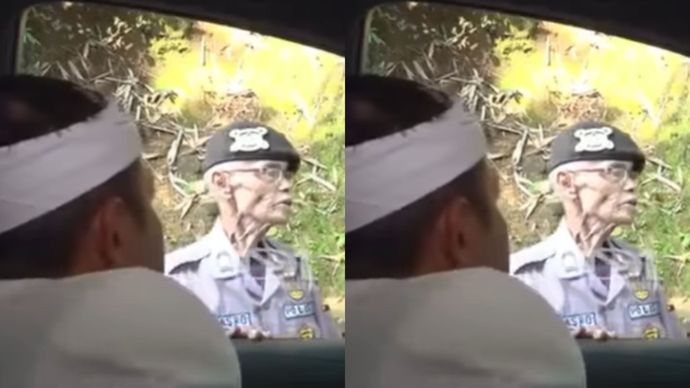 Momen Dedi Mulyadi Ketemu Kakek Berseragam Polisi