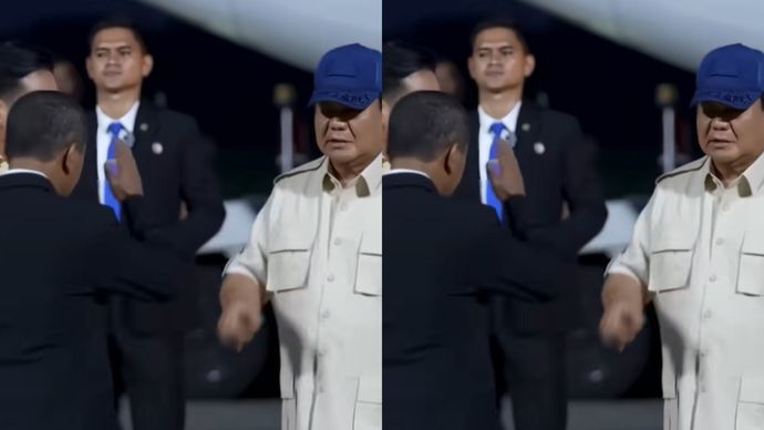 Momen Prabowo Subianto Tolak Salaman dengan Bahlil Lahadalia