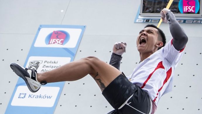 Raharjati Nursamsa Meraih Emas di Piala Dunia Panjat Tebing di Polandia