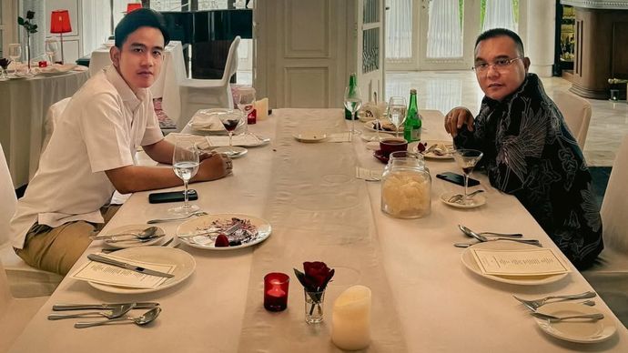 Wakil Presiden Gibran dan Wakil Ketua DPR RI Sufmi Dasco Ahmad