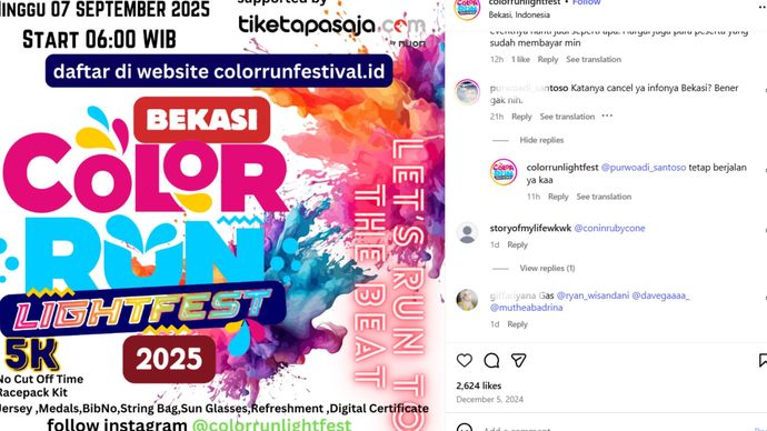 MUI Bekasi Larang Color Run Digelar, Ini Kata Pihak Penyelenggara