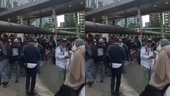 KRL di Stasiun Tanah Abang Tertahan Imbas Adanya Demo Hari Ini
