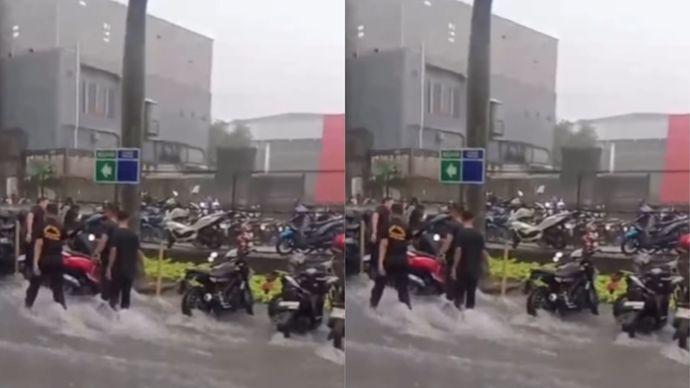 Banjir Rendam Cinere Depok, Motor Dievakuasi Warga dan Lalin Macet Total