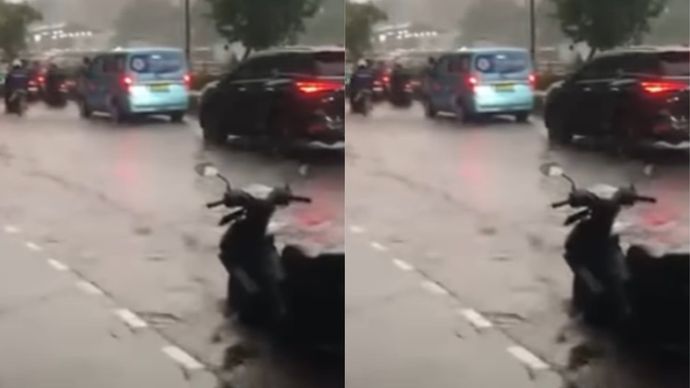 Jalan MT Haryono Tergenang Banjir, Lalin ke Pancoran Macet Parah