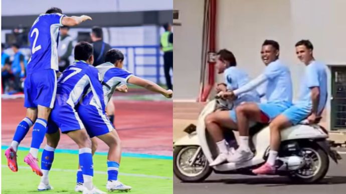 Momen Selebrasi Bonceng Tiga Saddil Ramdani, Eliano Reijnders dan Adam Alis