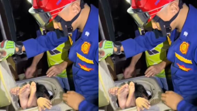 Viral Damkar Kota Depok Evakuasi Anak Masuk Pengering Mesin Cuci