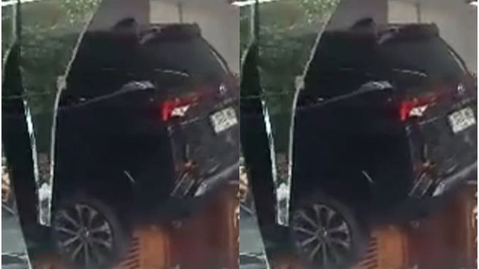 Viral Mobil Toyota Veloz Tabrak Toko Buah di Kalideres