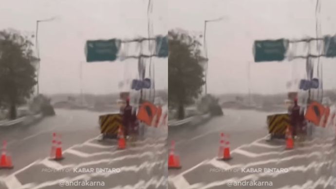 To Graha-BSD Ditutup Gegara Pohon Tumbang Usai Hujan Deras