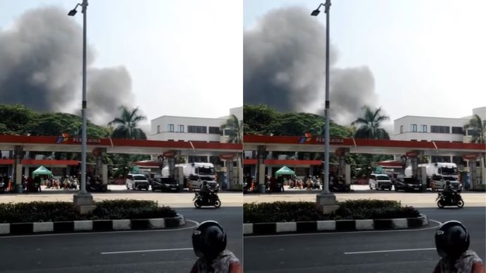 Kebakaran Landa Pemukiman di Kelapa Gading, Asap Hitam Membumbung Tinggi ke Langit