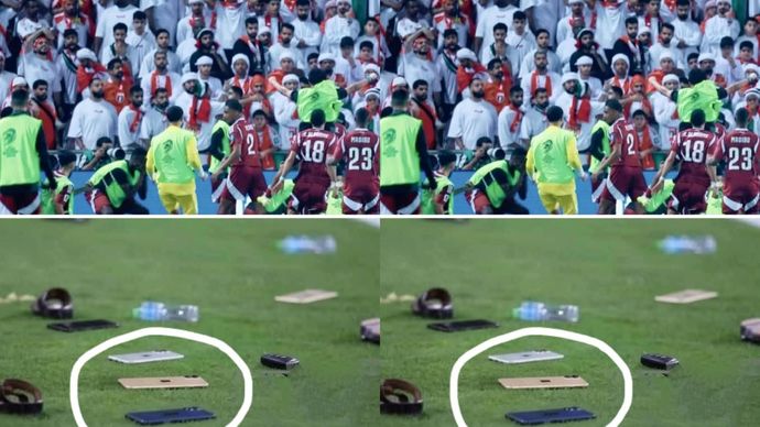 Duel Qatar vs Uni Emirat Arab Ricuh, Suporter Saling Lempar Iphone 17 Pro Max