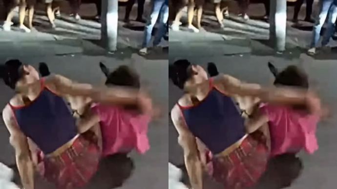 Viral 2 Waria Adu Jotos Hingga Tersungkur di Canggu