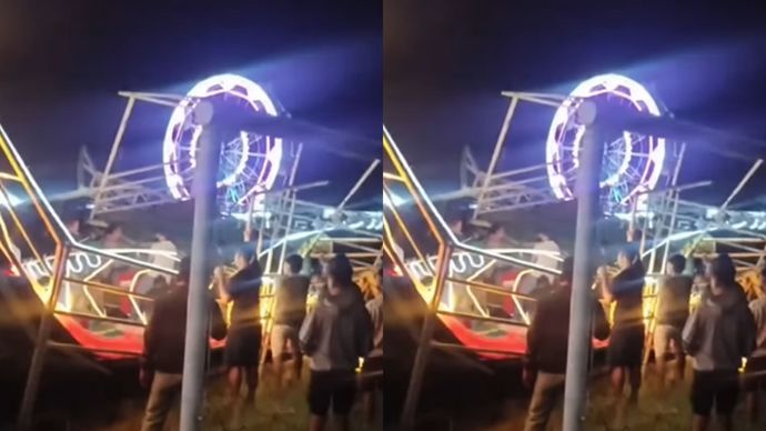 Viral Wahana Pasar Malam di Pasar Malam Air Upas Ketapang Ambruk, 4 Orang Jadi Korban