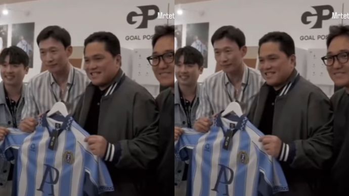 Momen Canggung Erick Thohir Ketemu Jeje