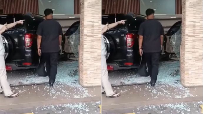Viral Mobil Toyota Rush Plat Merah Tabrak Toko Bandeng di Semarang