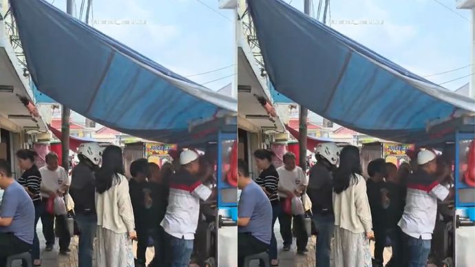 Viral Mie Babi di Bandung yang Jual Pake Peci dan Kerudung