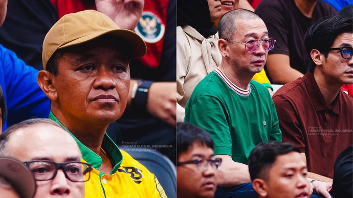 Bahlil Hingga Coach Justin Nonton Laga Timnas Futsal Indonesia vs Jepang