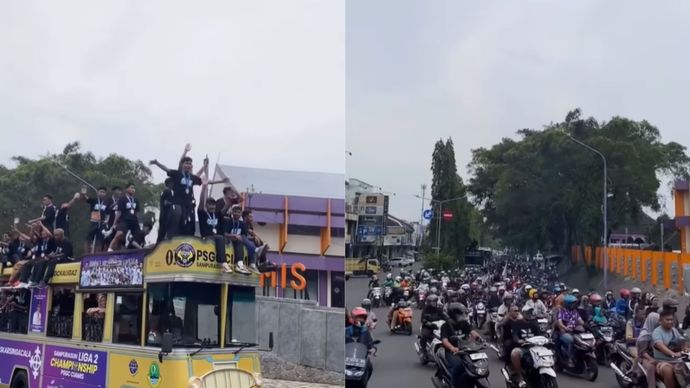 Pemain PSGC Ciamis Kompoi Usai Lolos ke Liga 2