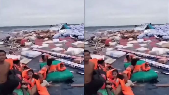Viral Kapal Kayu Tenggelam di Perairan Bone-Bombana, Penumpang Terombang Ambing