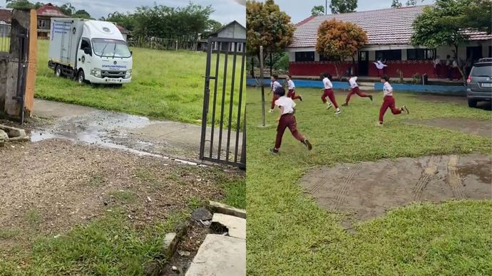 Momen Siswa Batu Brak Lampung saat Perdana Menerima MBG: Another Level of Love