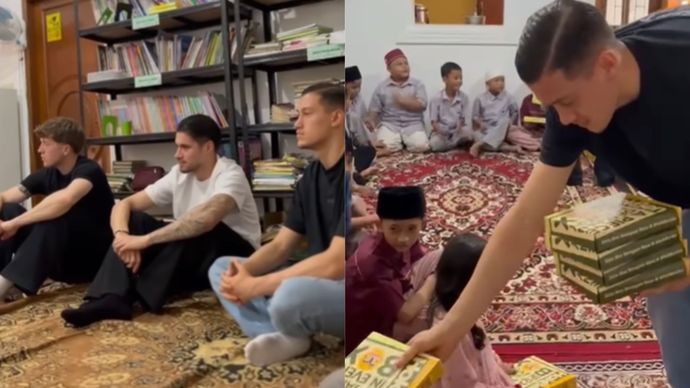 Sebelum Balik ke Eropa, Idzes, Diks dan Romeny Kunjungi Panti Asuhan