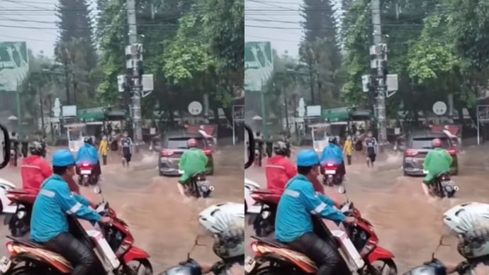 Hujan Deras Guyur Jakarta Selatan, Kawasan Pintu Barat Ragunan Mulai Tergenang