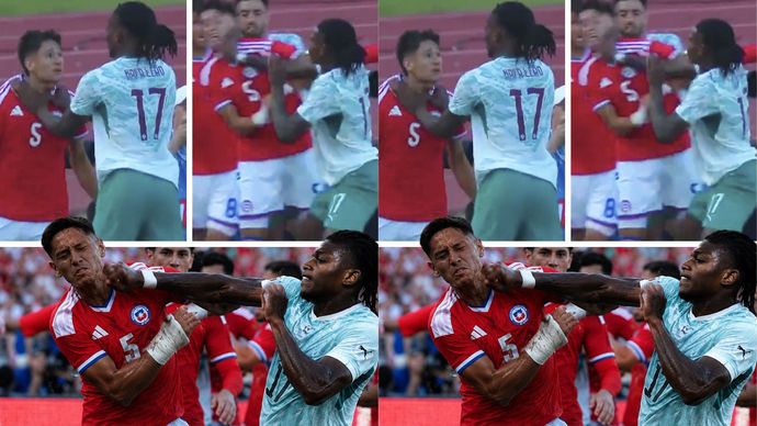Duel Portugal vs Chili Diwarnai Adu Jotos, Rafael Leao Diganjar Kartu Merah