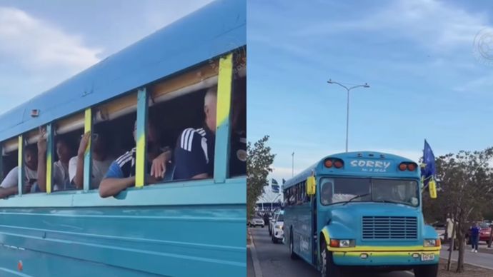 Timnas Curacao Dijemput Pakai Bus Sekolah Saat Tiba di AS Jelang Piala Dunia 2026