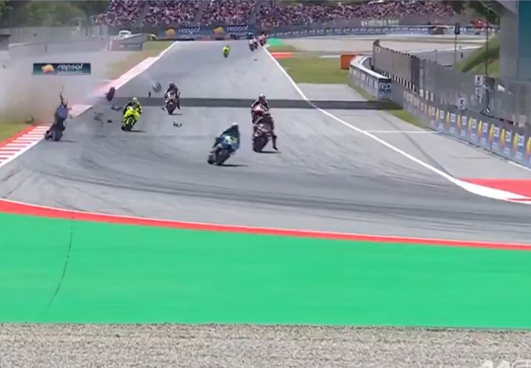 VIDEO: Alex Marquez Kecelakaan Hebat di MotoGP Catalunya, Balapan Sempat Dua Kali Red Flag
