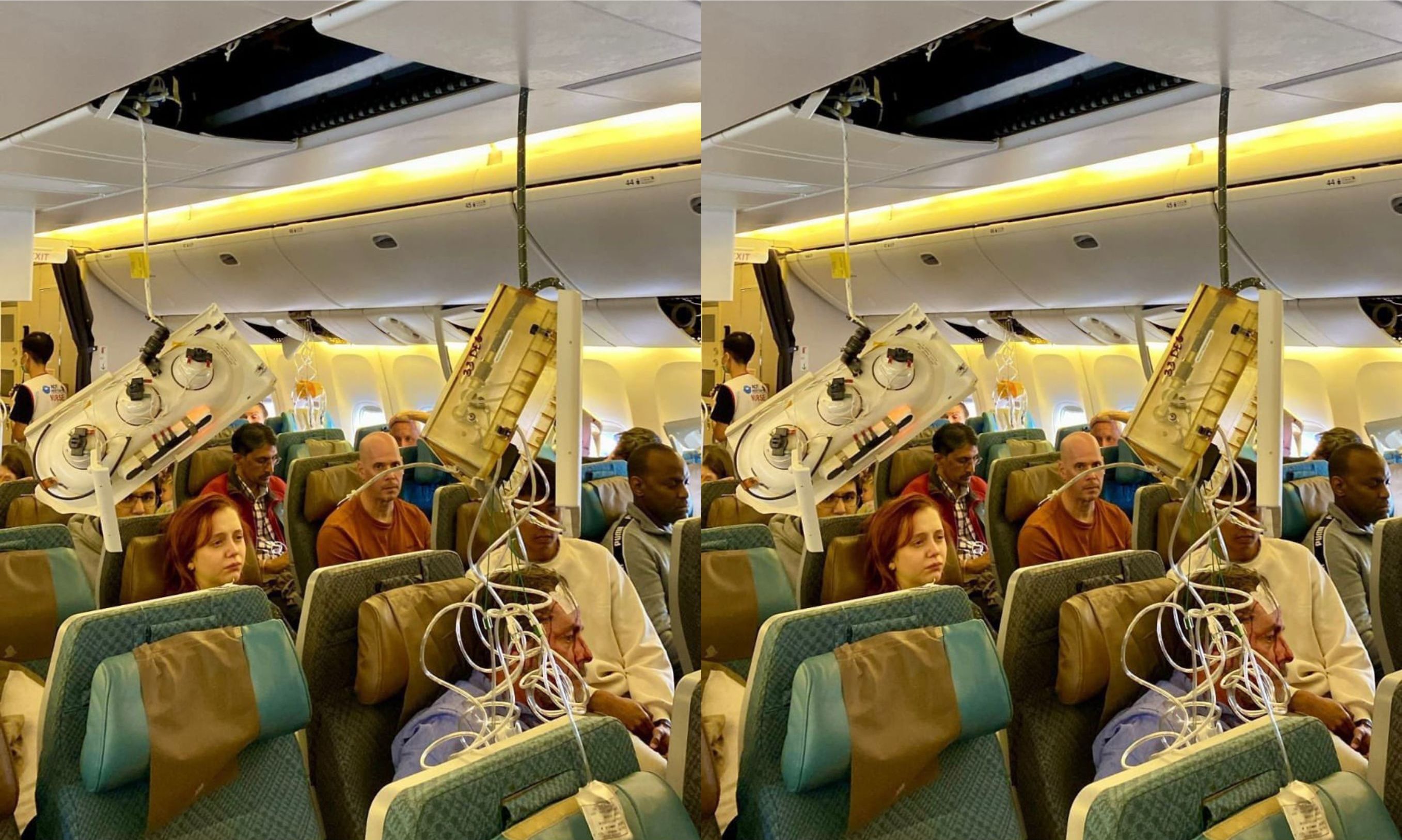 Kondisi Dalam Pesawat Singapore Airlines <b>(Twitter)</b>