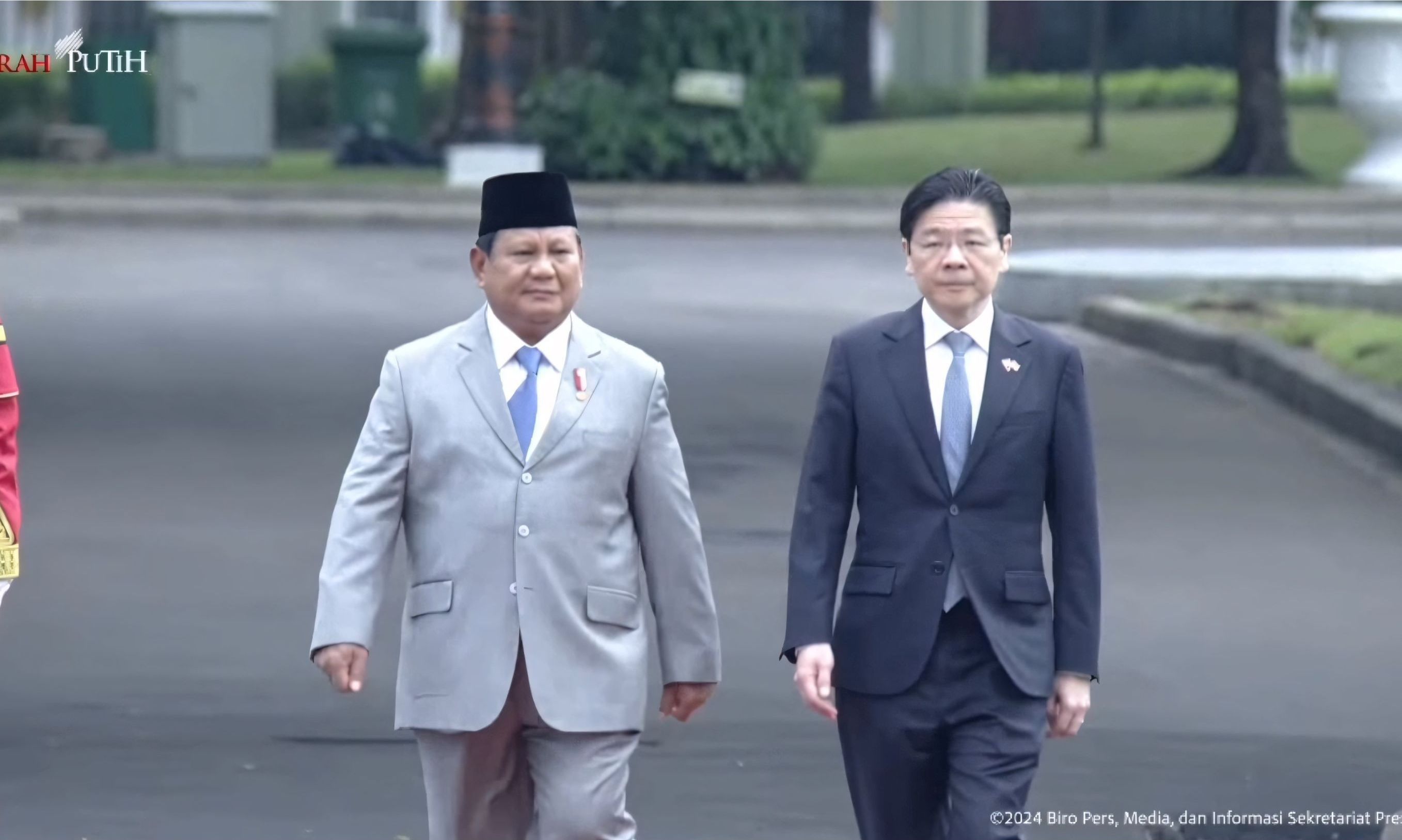 Prabowo Sambut Hangat PM Singapura Lawrence Wong di Istana Merdeka <b>(Youtube)</b>