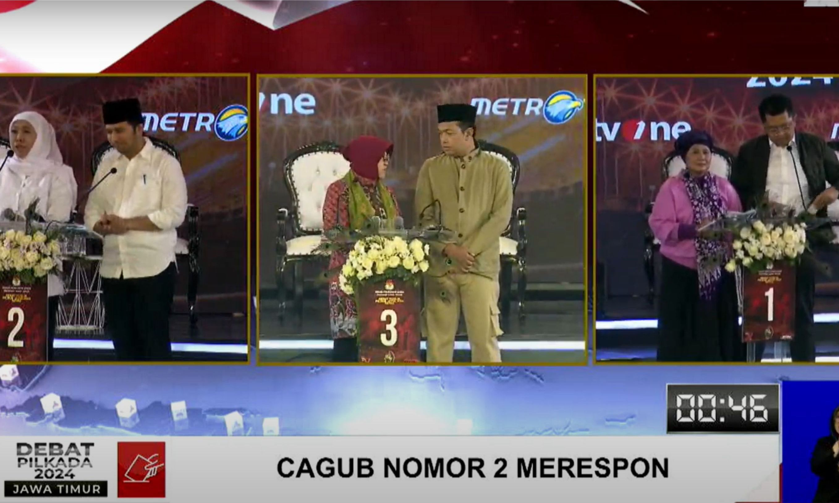 Debat Pilgub Jatim <b>(Youtube: KPU Jawa Timur)</b>